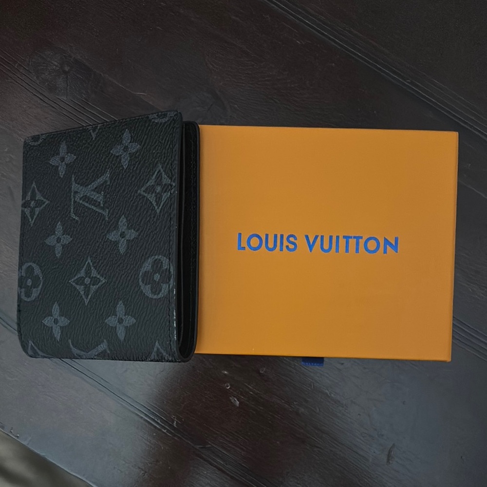 Louis Vuitton Monogram Black Double Wallet